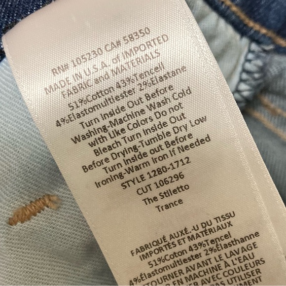 Current/Elliott "The Stiletto" Cropped Jeans Sz 28 - Picture 11 of 11